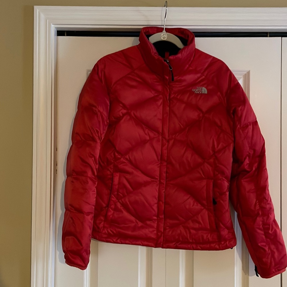Gently used “Lipstick” red North Face jacket.